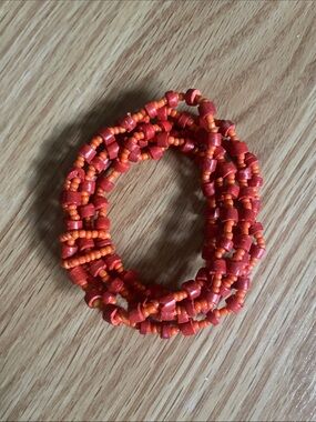 Red & Orange Beaded bracelet